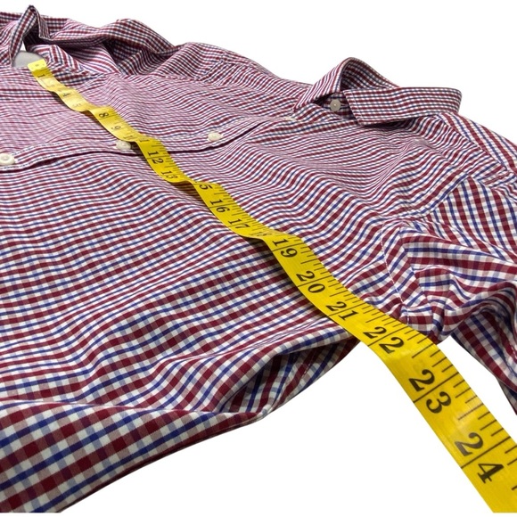UNTUCKit Men's Blue and Red Plaid Long Sleeve Shirt, L - Picture 8 of 9